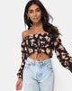 Image de Aneca Off The Shoulder Top in Antique Rose Black