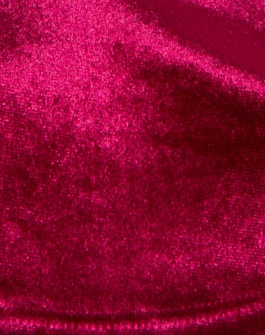 Image de Angel Crop Top in Velvet Burgundy