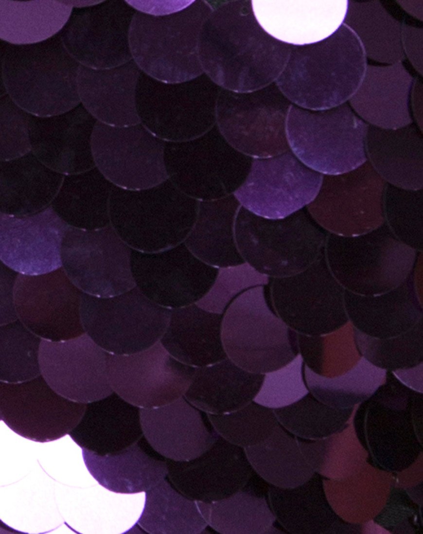 Image of Angel Crop Top in Plum Disc Sequin