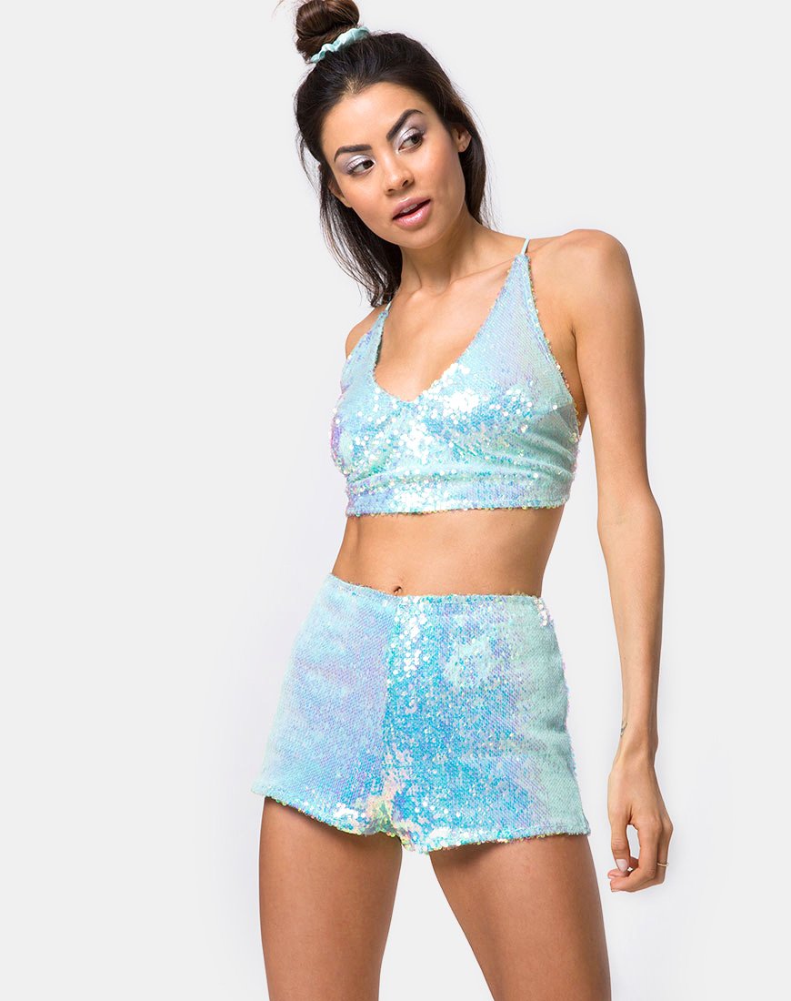 Image de Crystal Short en écaille pailletée Candy Unicorn