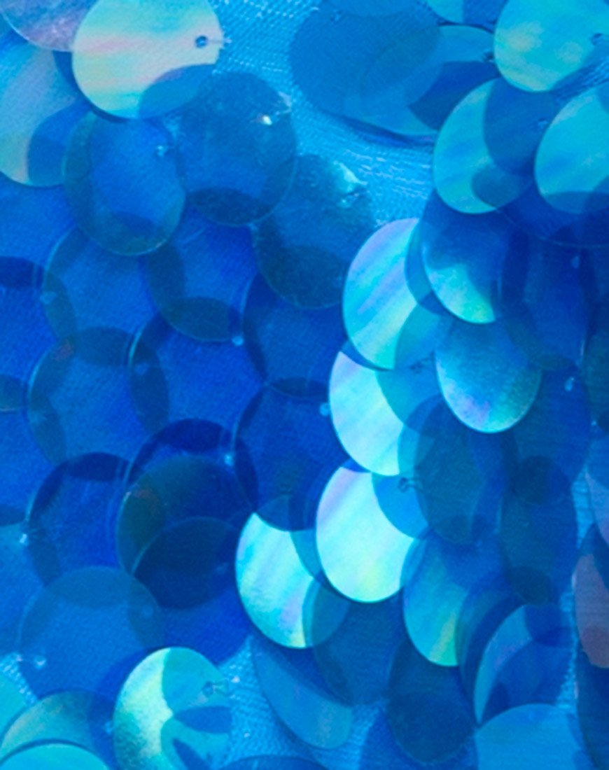 Image de Crystal Short in Fishcale Disc Sequin Marine Blue
