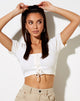 Image de Anjali Crop Top in Rib Ivory