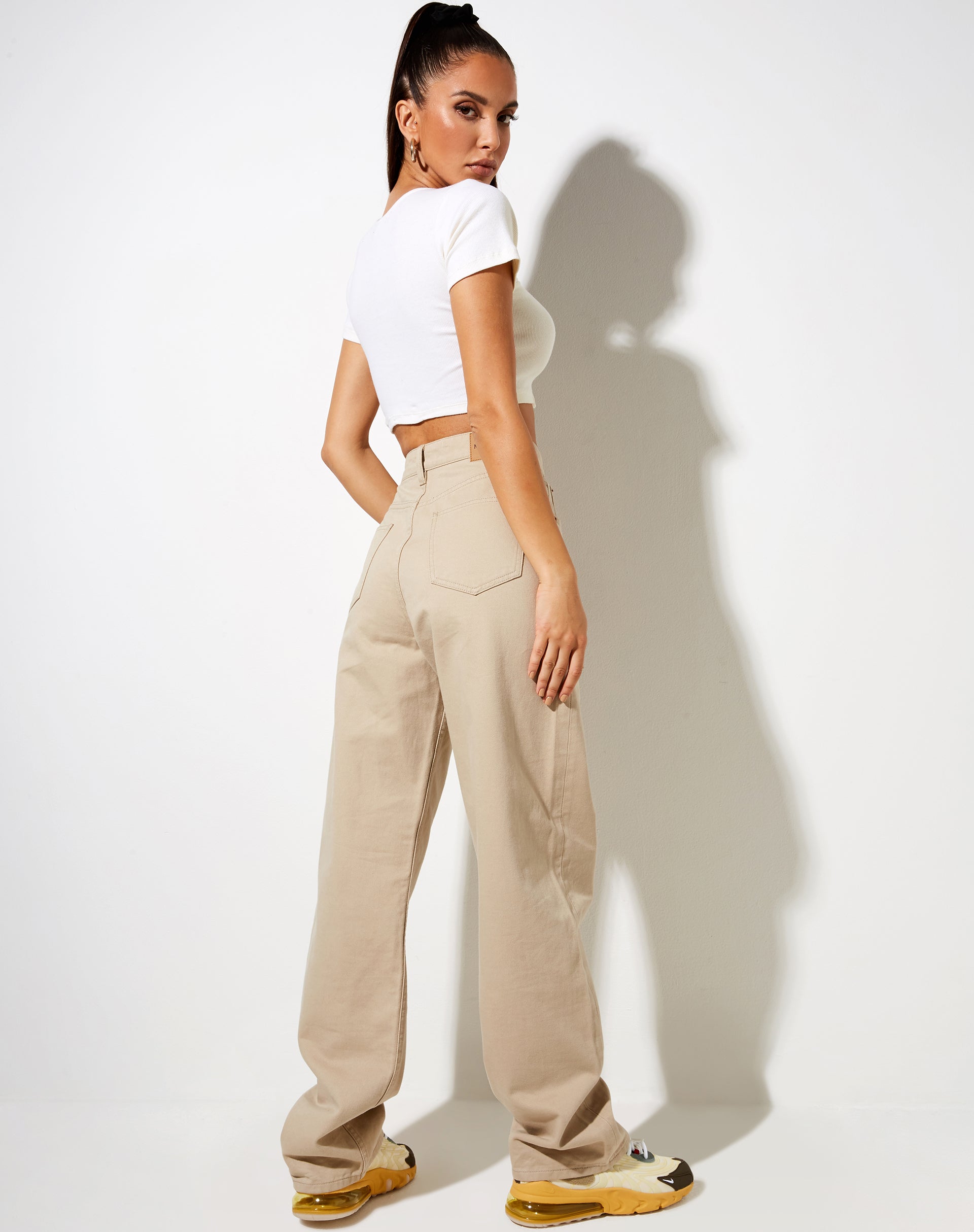 Image de Anjali Crop Top in Rib Ivory