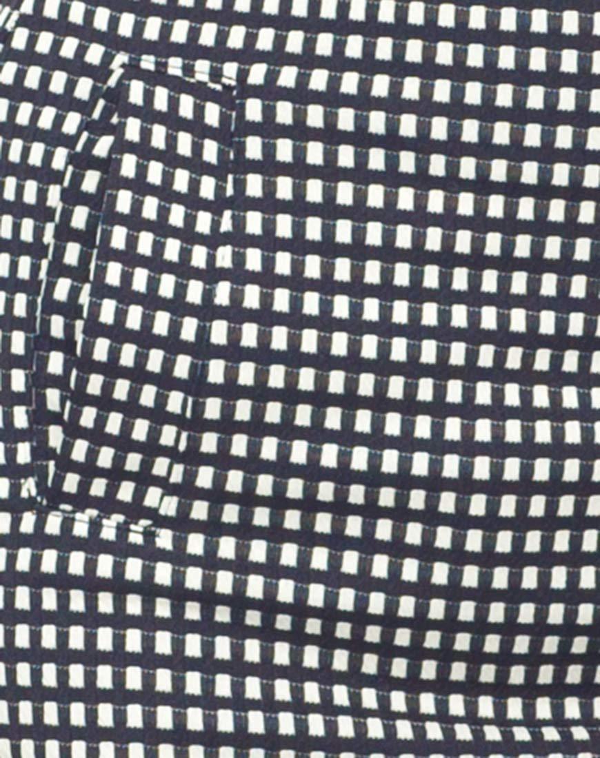 Image de Motel Annie Leigh Mini jupe à carreaux en noir et crème