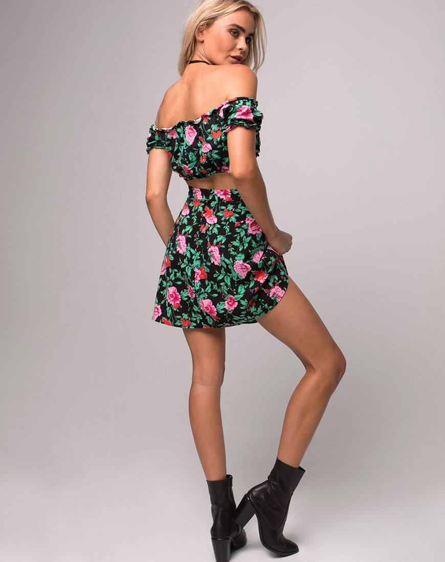 Image of Antonia A Line Skirt in Flower Fling
