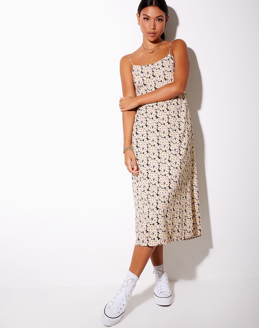 Image de Anya Midi Dress in Daisy Day Cream