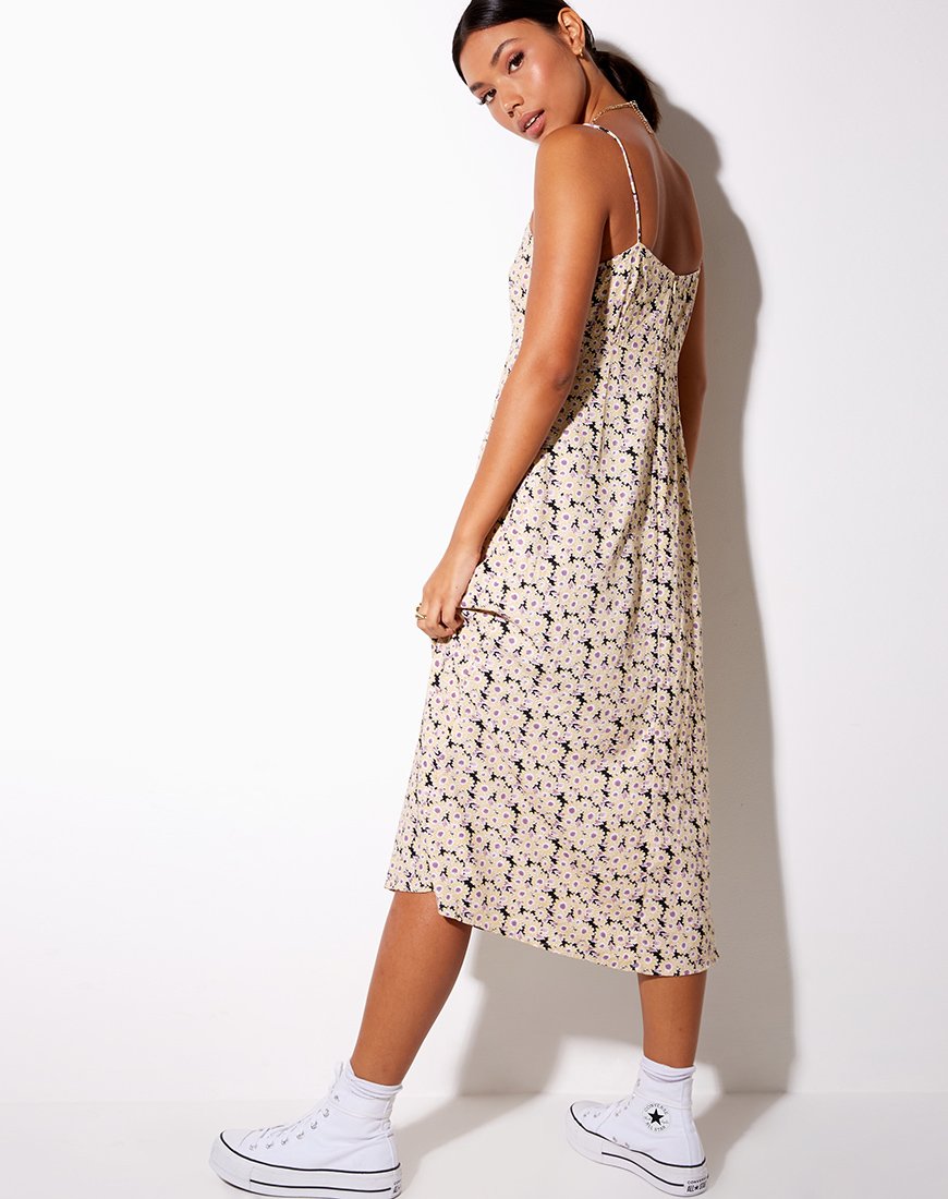 Image de Anya Midi Dress in Daisy Day Cream