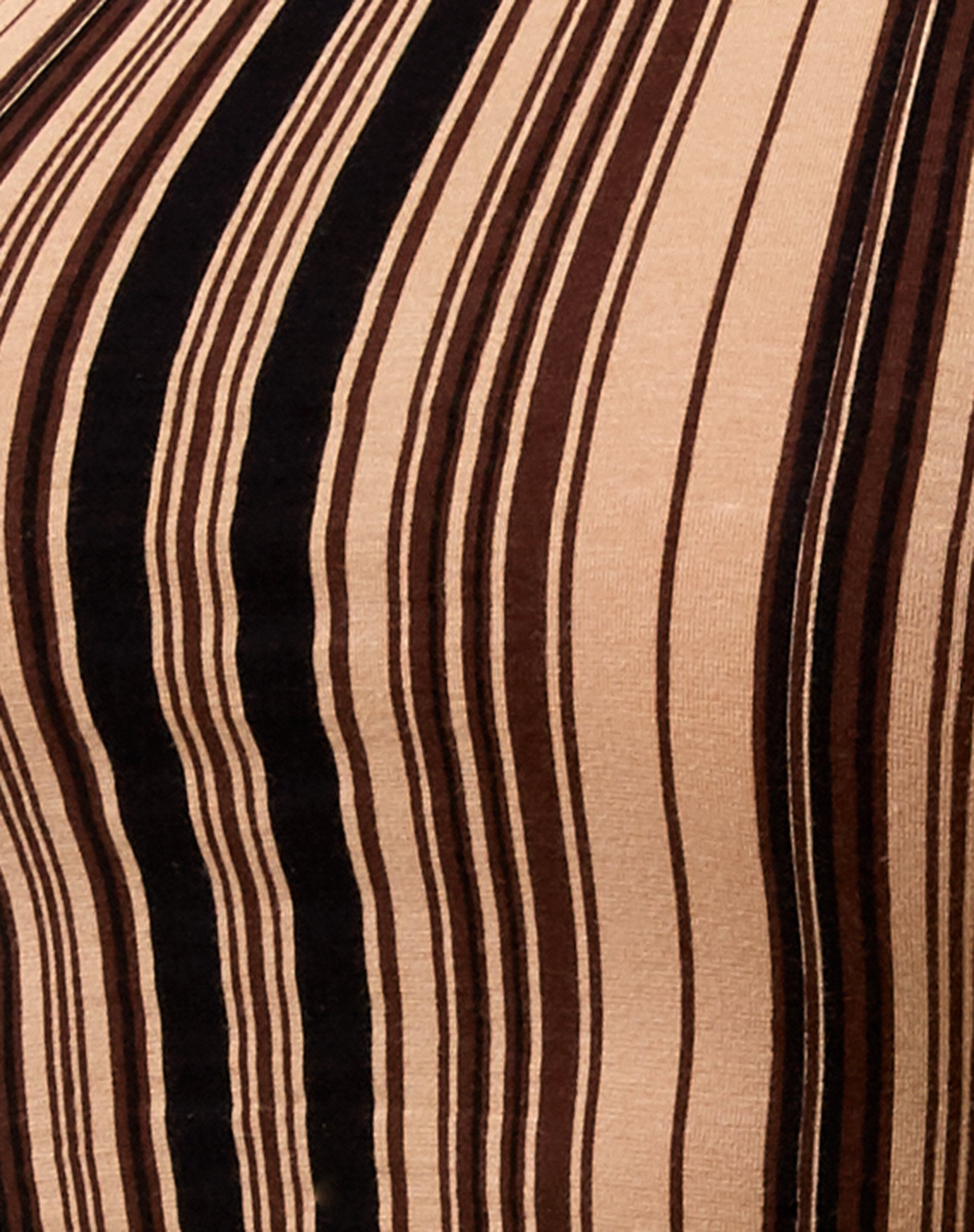 Image de April Crop Top in Mix Stripe Brown