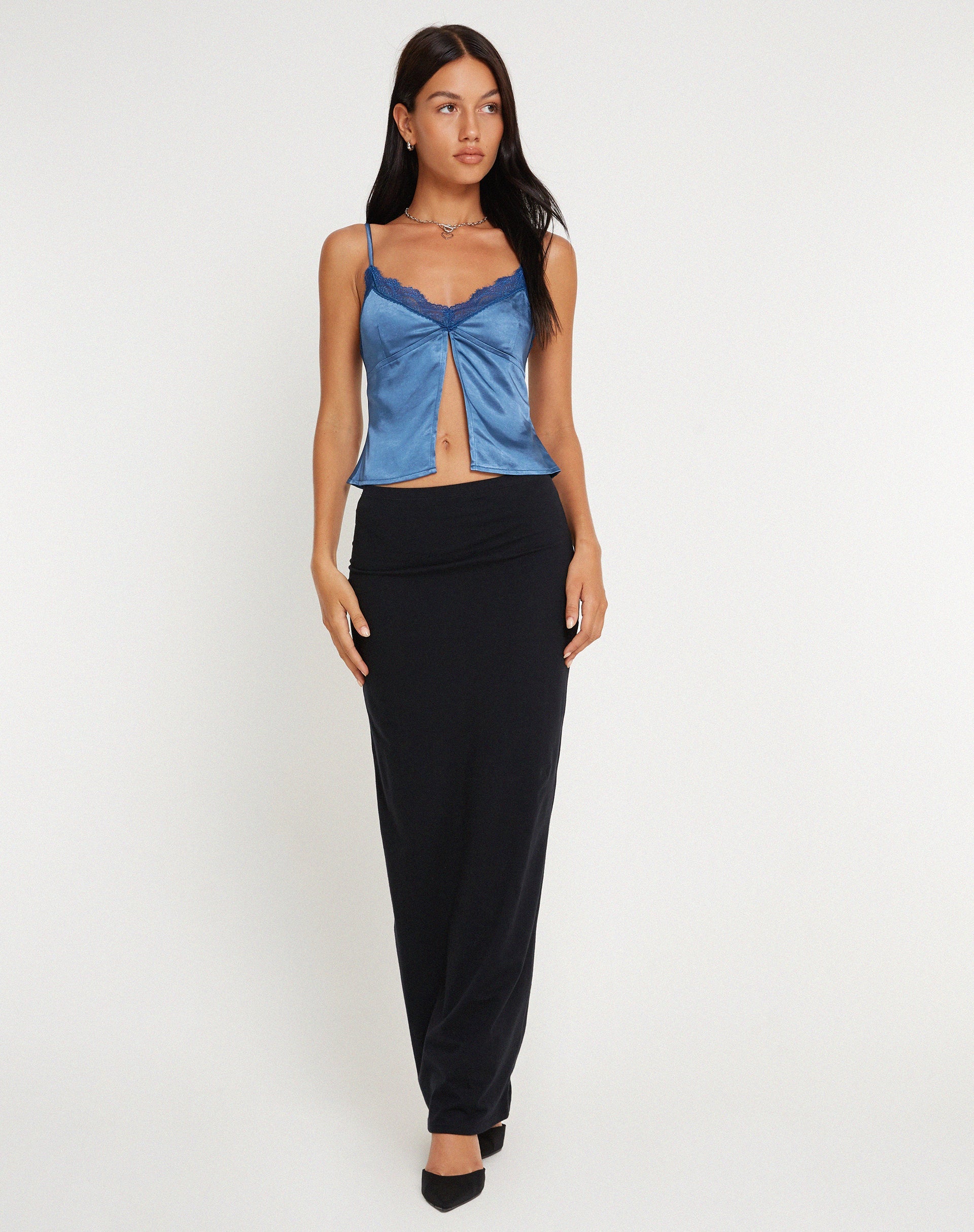 image de Apulia Butterfly Top in Satin Blue