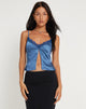 image de Apulia Butterfly Top in Satin Blue