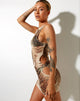 Image de Ardice Bodycon Dress in Tiger Brown
