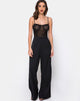 Image de Ari Palazo Trouser in Satin Black