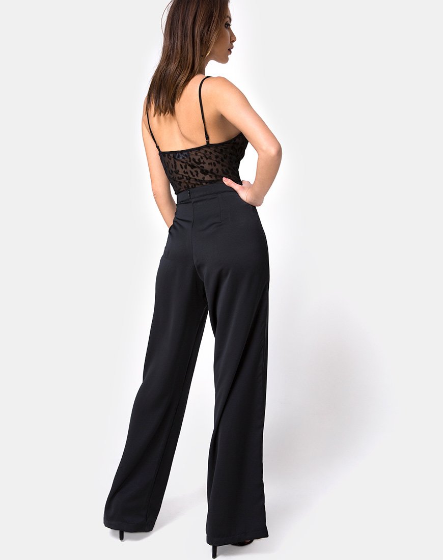 Image de Ari Palazo Trouser in Satin Black