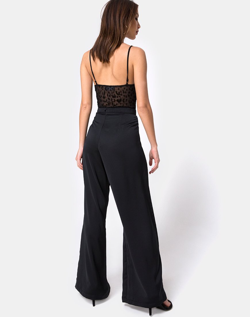Image de Ari Palazo Trouser in Satin Black
