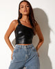 Image de Arne Crop Top in Pu Black