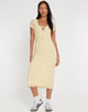 Image de Aroha Midi Dress in Gingham Floral Yellow