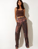 Image de Arsala Trouser in Satin Marble Cocoa