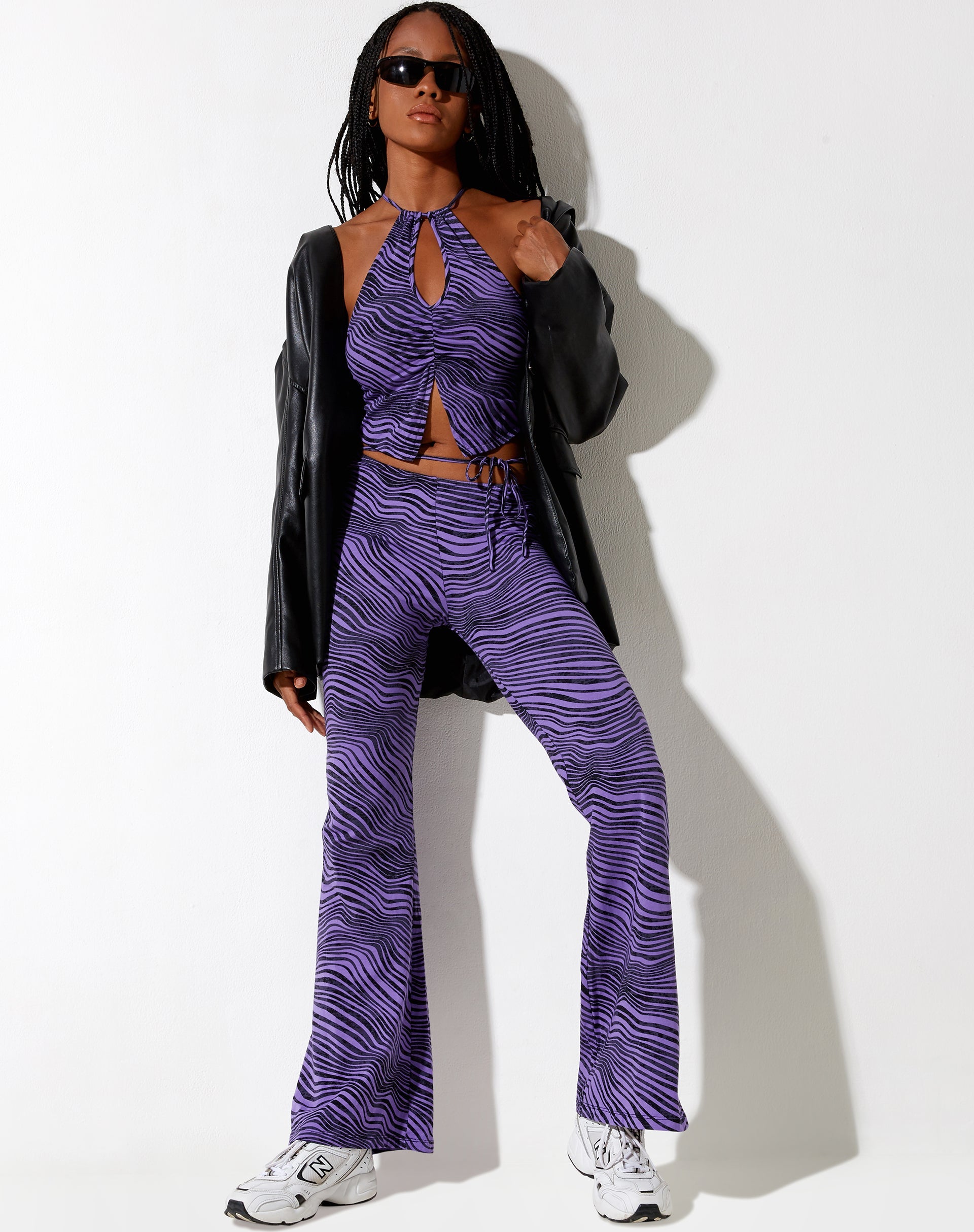 Image de Asmi Crop Top in Desert Terrain Purple