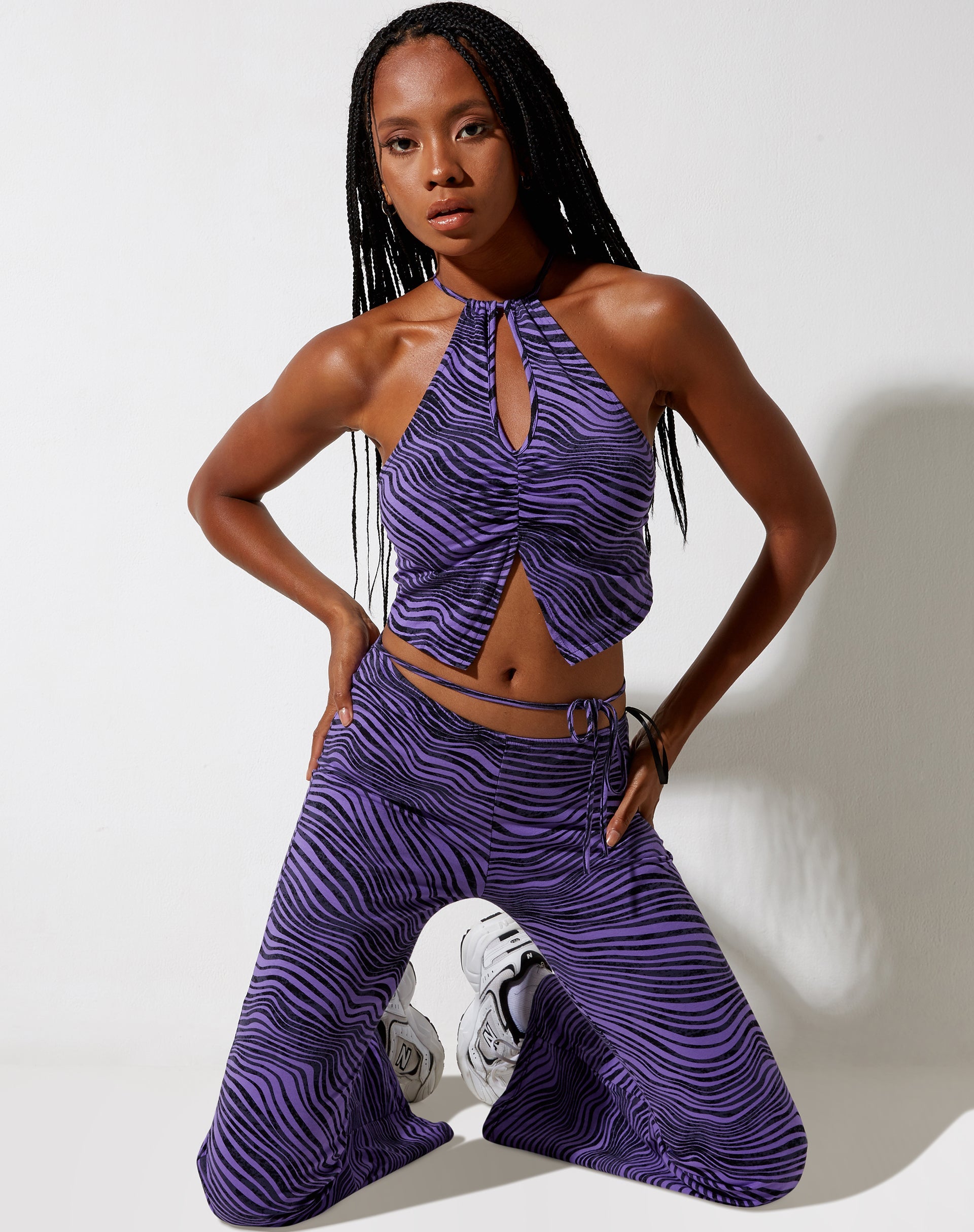 Image de Asmi Crop Top in Desert Terrain Purple