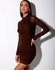 Image de Atika Bodycon Dress in Mesh Chocolate