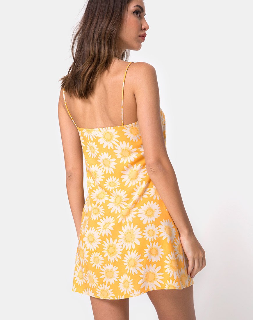 Auvaly Slip Dress, Sunkissed Floral Yellow
