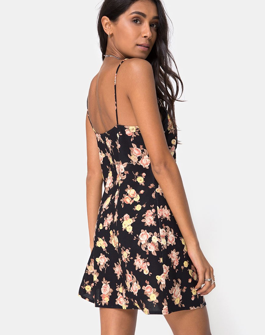 Image de Auvaly Slip Dress in Antique Rose Black