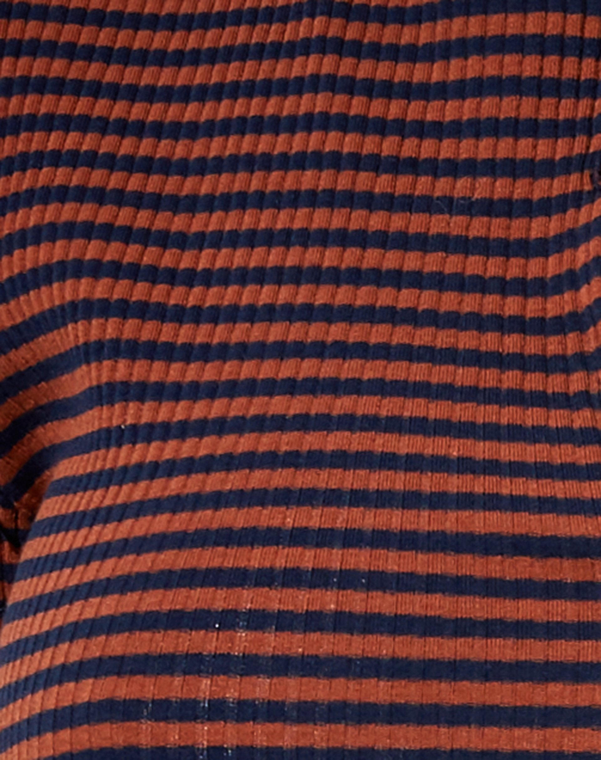 Image de Avia Crop Top in Rib Brown and Navy