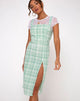 Image de la robe midi Ayuka en nappe Neo Mint
