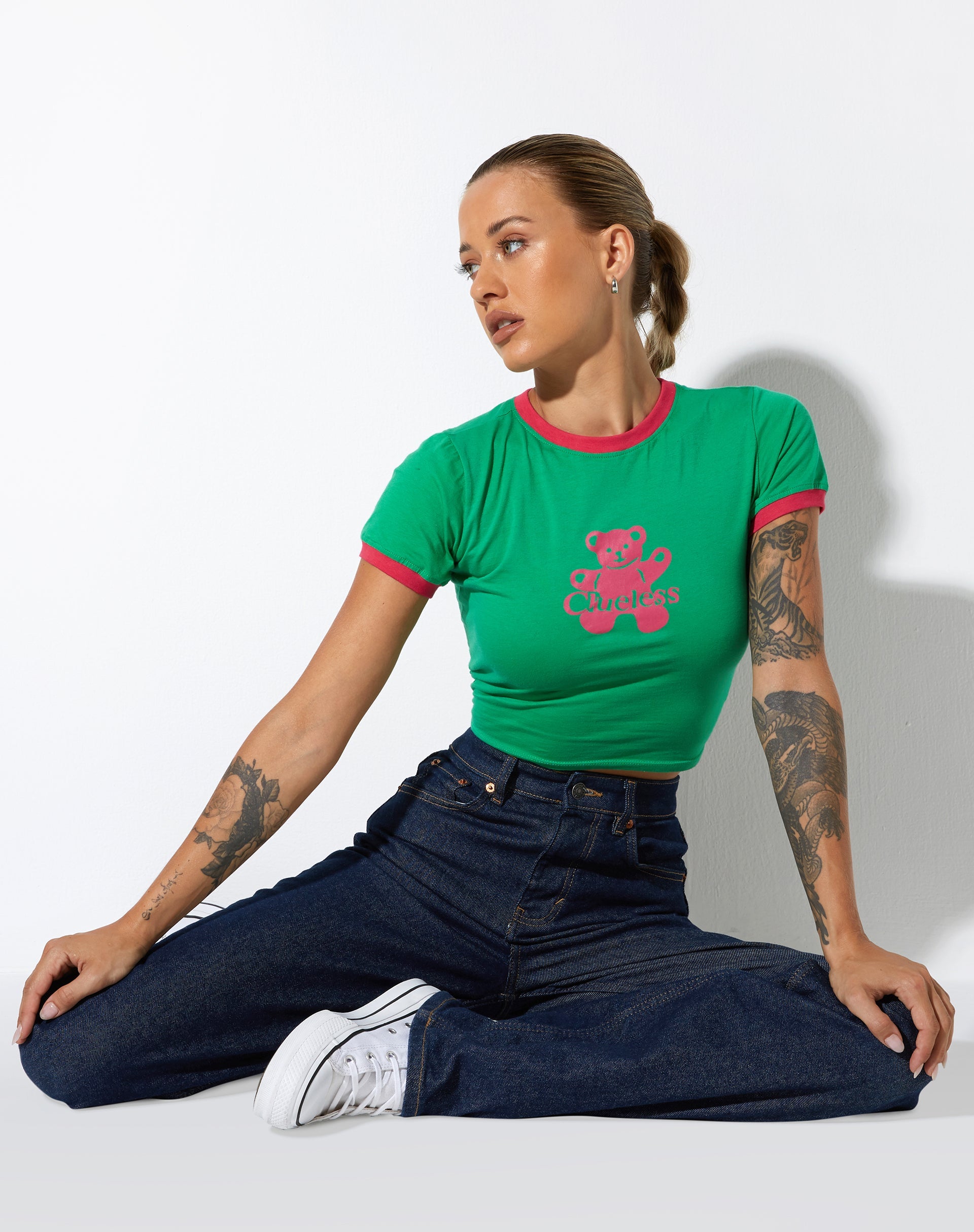 image de Babe Tee in Fun Green Teddy Cuddle