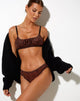 Image de Baile Bralette en Mini Zebra Noir et Marron
