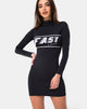 Image de Balin Bodycon Dress in Black Fast Love