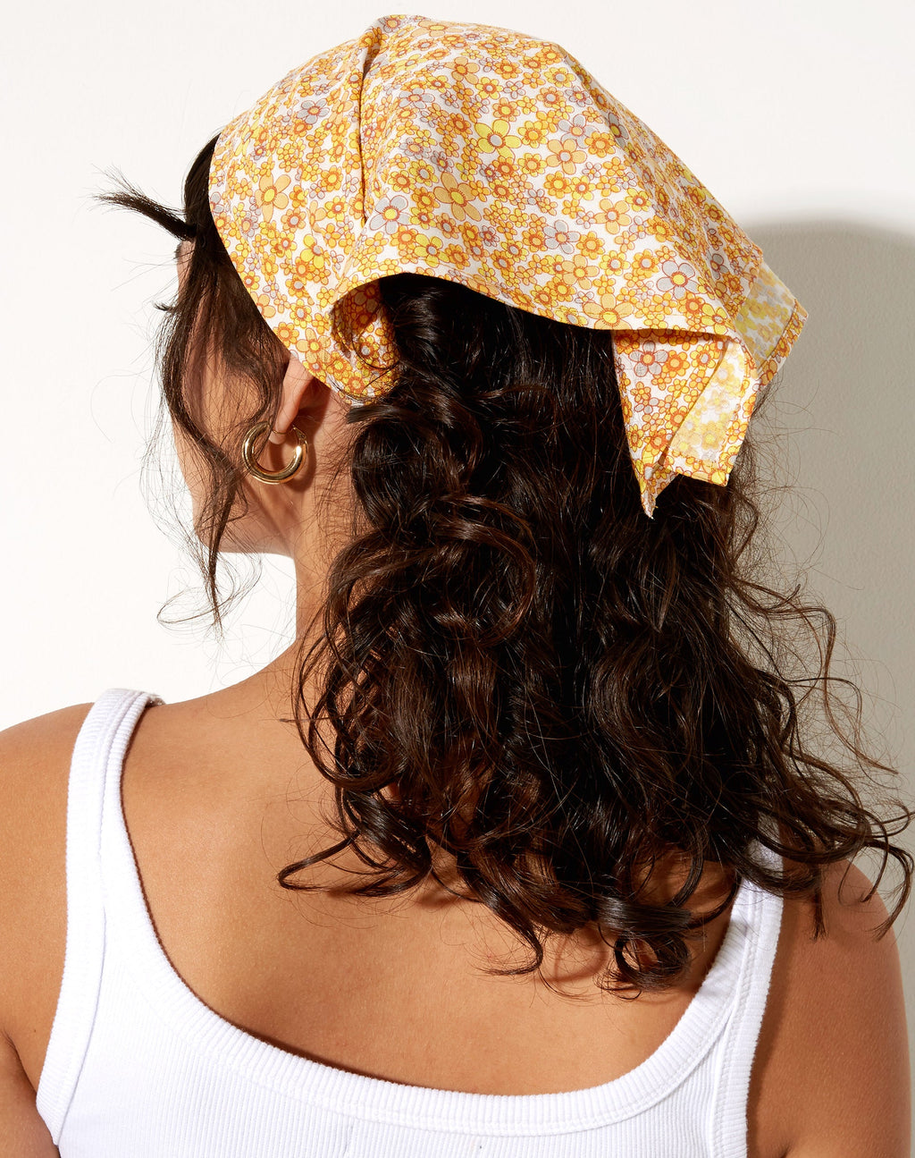 Bandana en fleur de jardin jaune