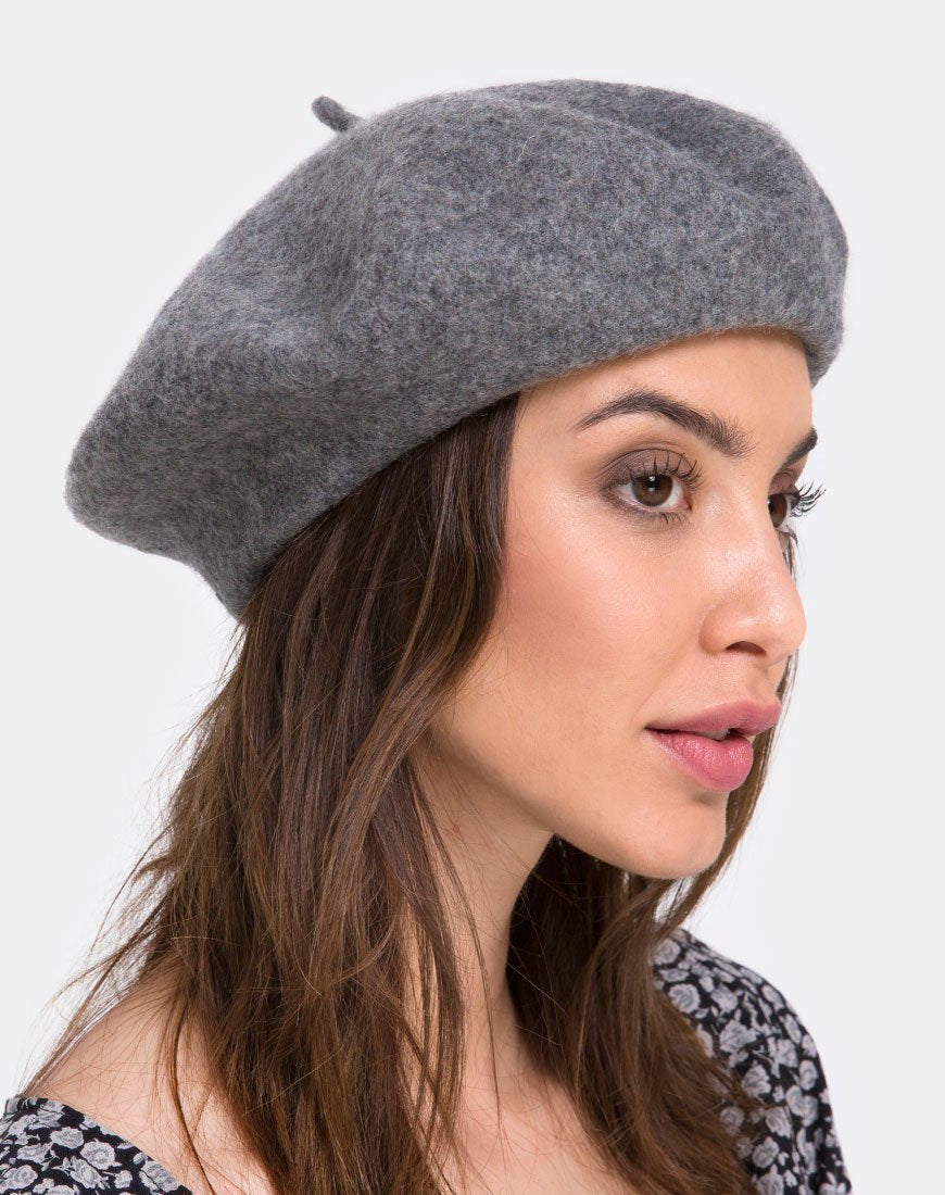 Image du béret en laine gris