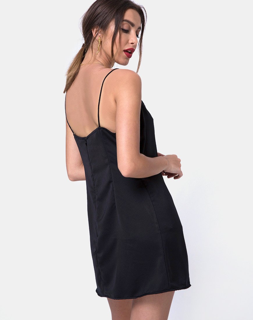 Image de Bartier Mini Robe en Satin Max Zara Noir