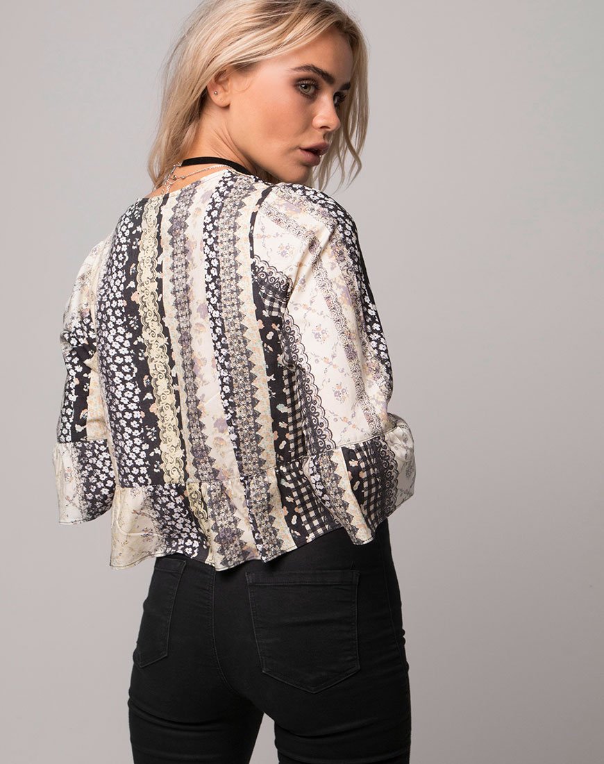 Image de Basel Crop Top in Grunge Lace