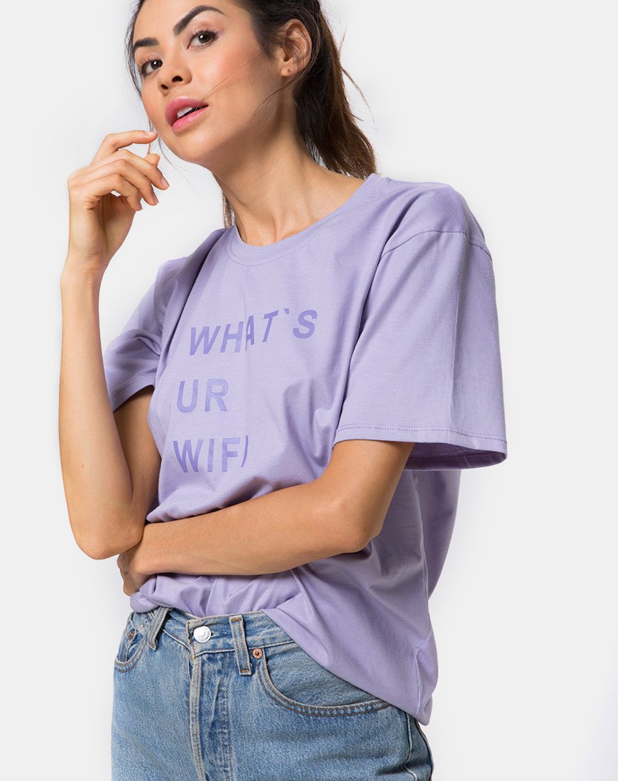 T-shirt basique oversize en What's Ur Wifi