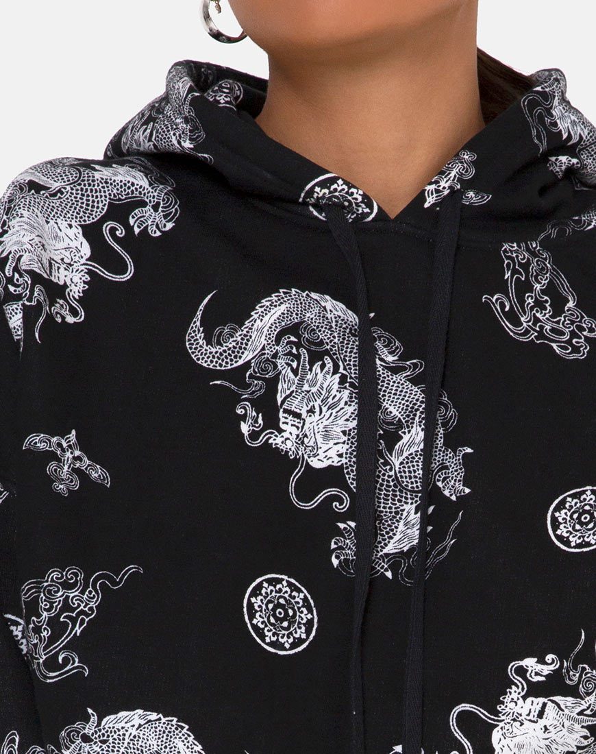 Image de Roky Cropped Hoody en Dragon Black
