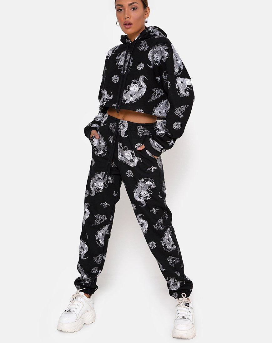 Image de Roky Cropped Hoody en Dragon Black