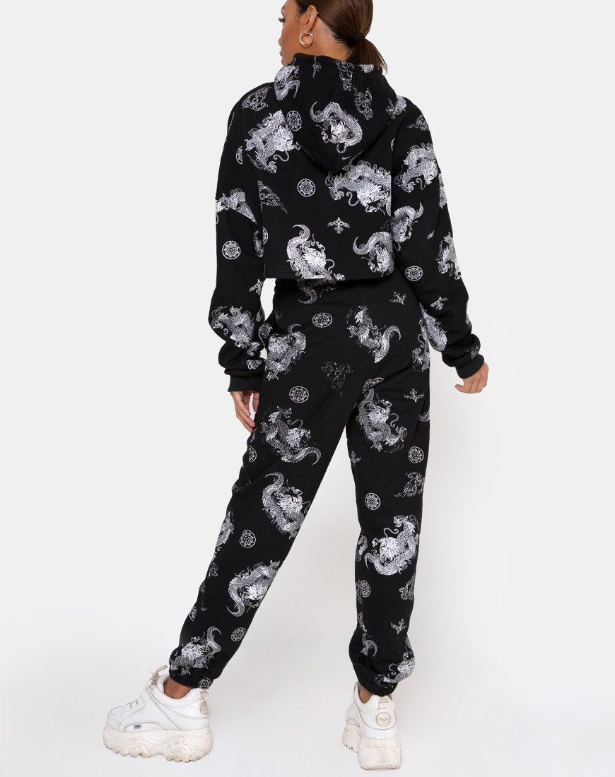 Image de Roky Cropped Hoody en Dragon Black