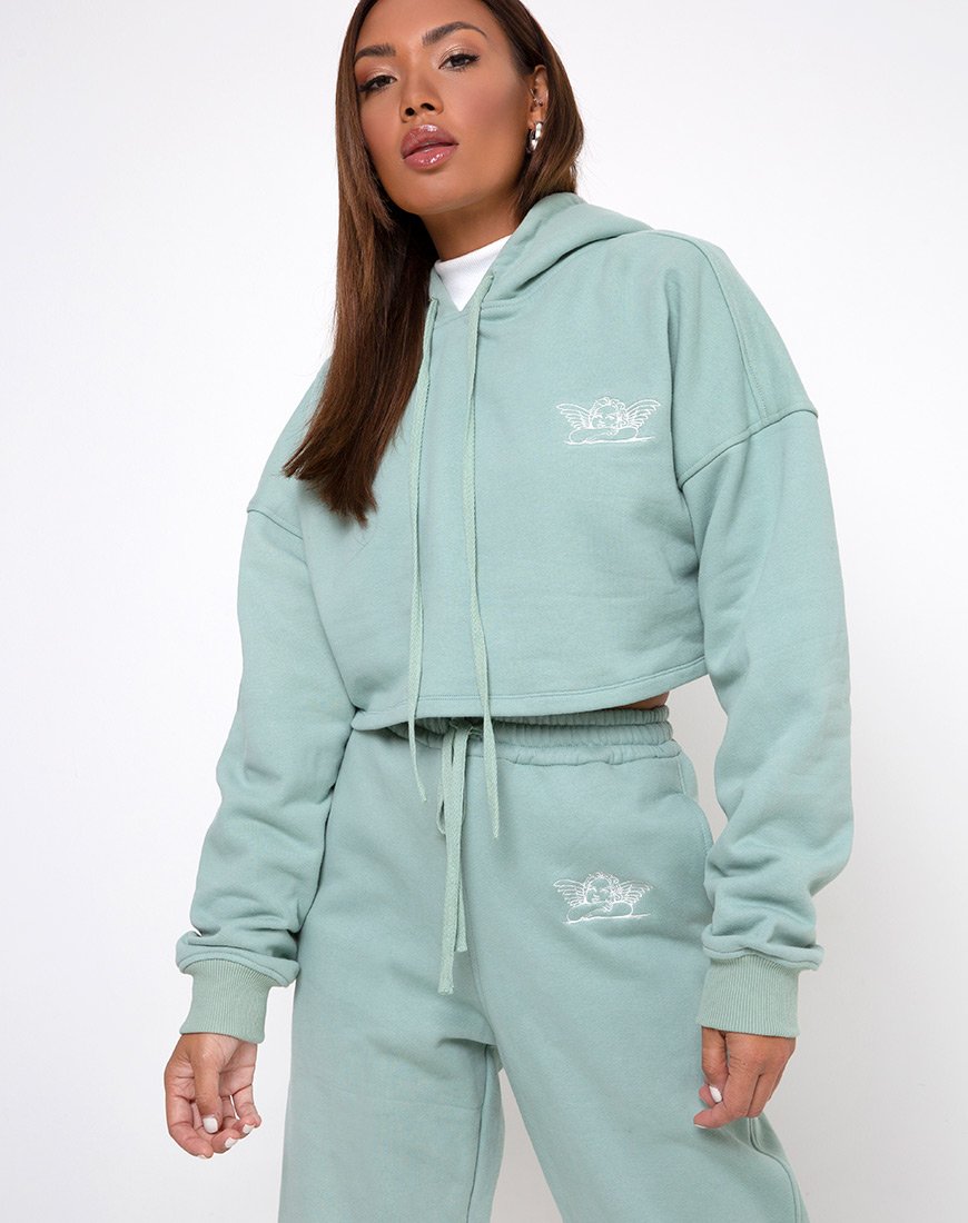 Sweat à capuche Roky en Seafoam Angelo Embro