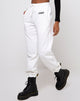 Image de Basta Jogger en blanc avec broderie d'ange Noir