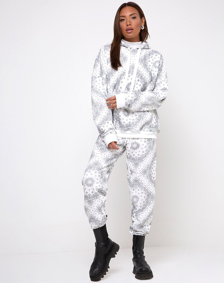Image de Oversize Hoody en Bandana Ecru Placement