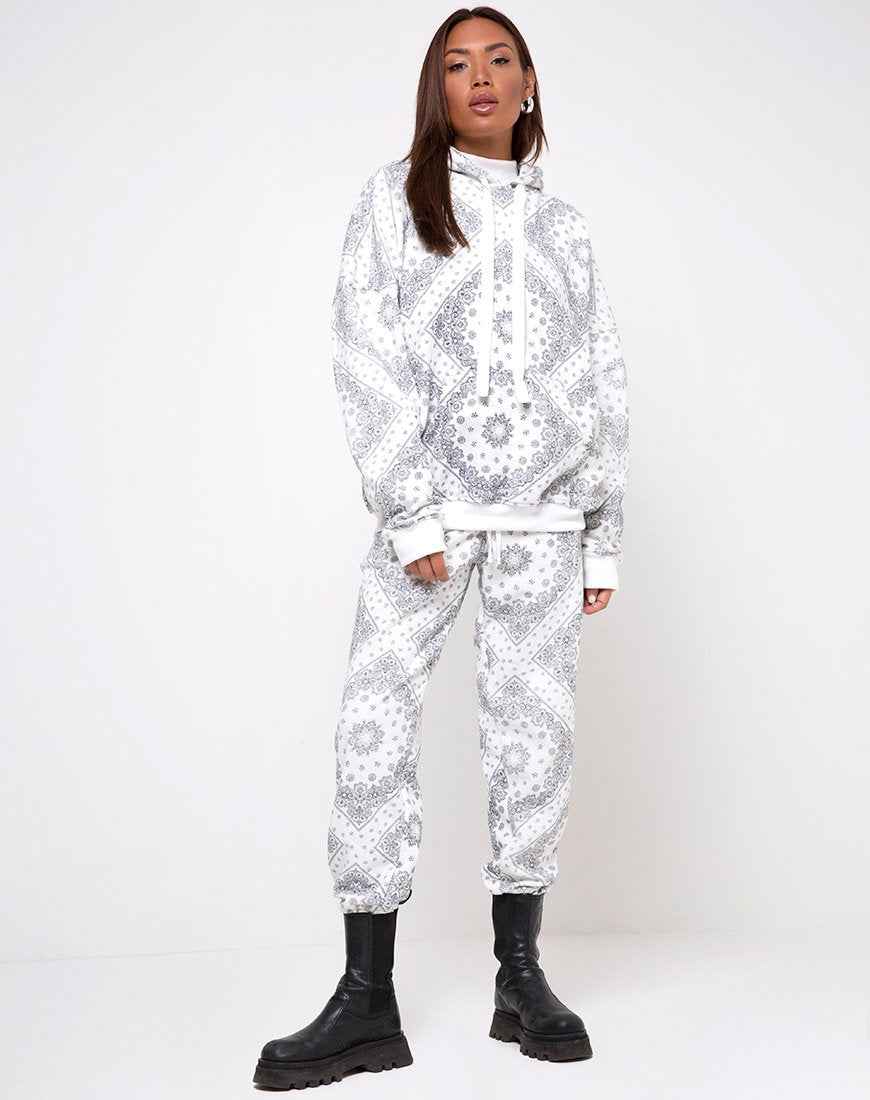 Image de Oversize Hoody en Bandana Ecru Placement