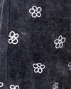 Petite fleur graffiti gris foncé