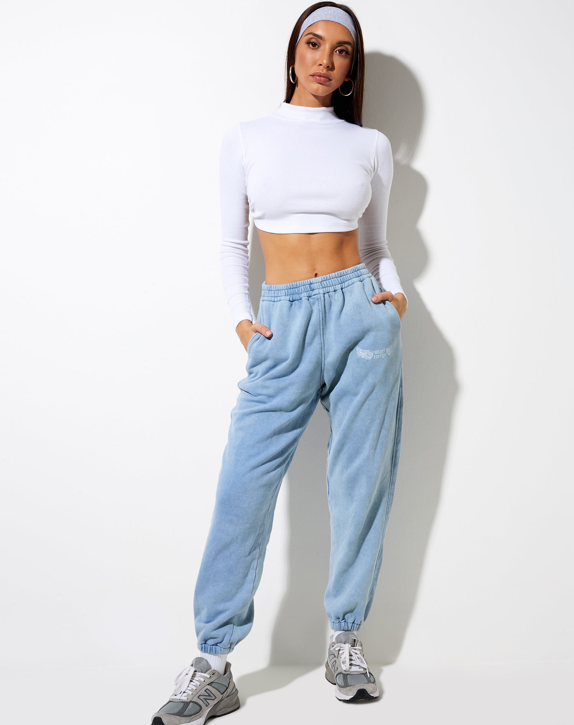 Image de Basta Jogger en bleu délavé Angel Energy Wings