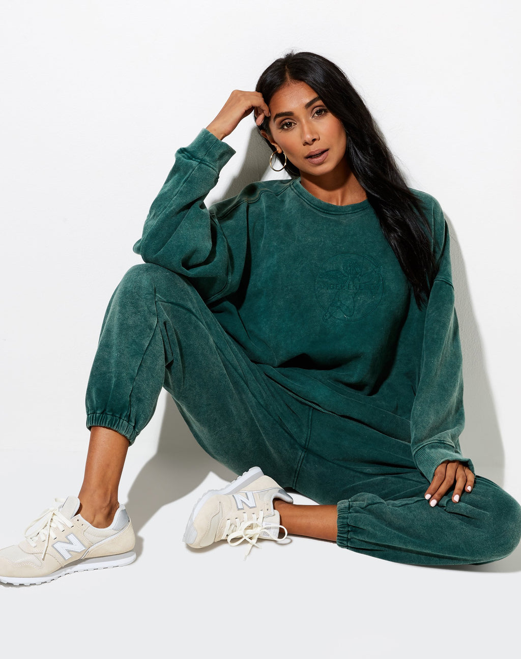 Sweatshirt Glo en vert délavé 'Angel Energy' Cherub Embro