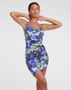 IMAGE DE Robe bodycon Batia en bleu aquarelle abstrait