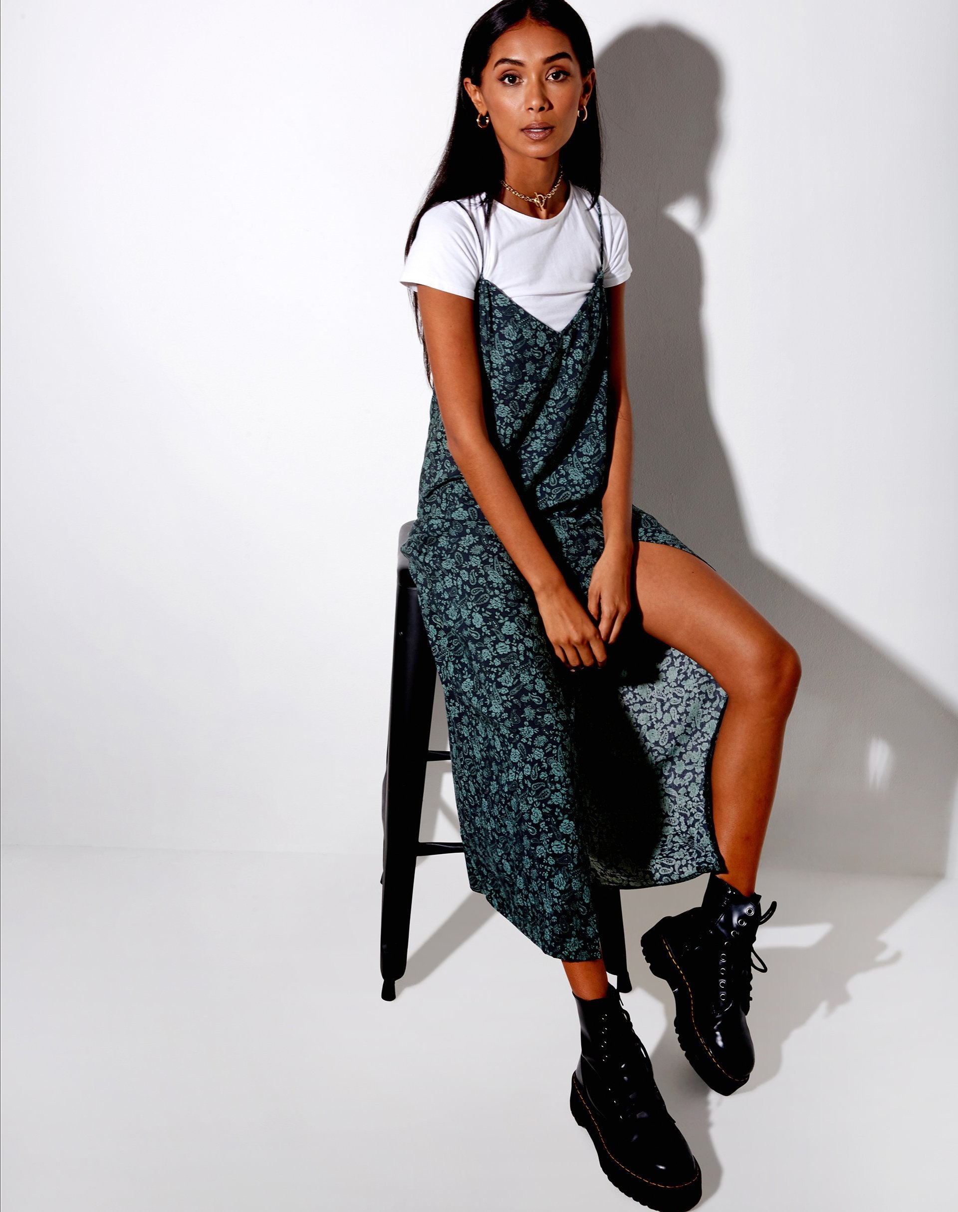 Image de Batis Maxi Dress in Mono Paisley Sage