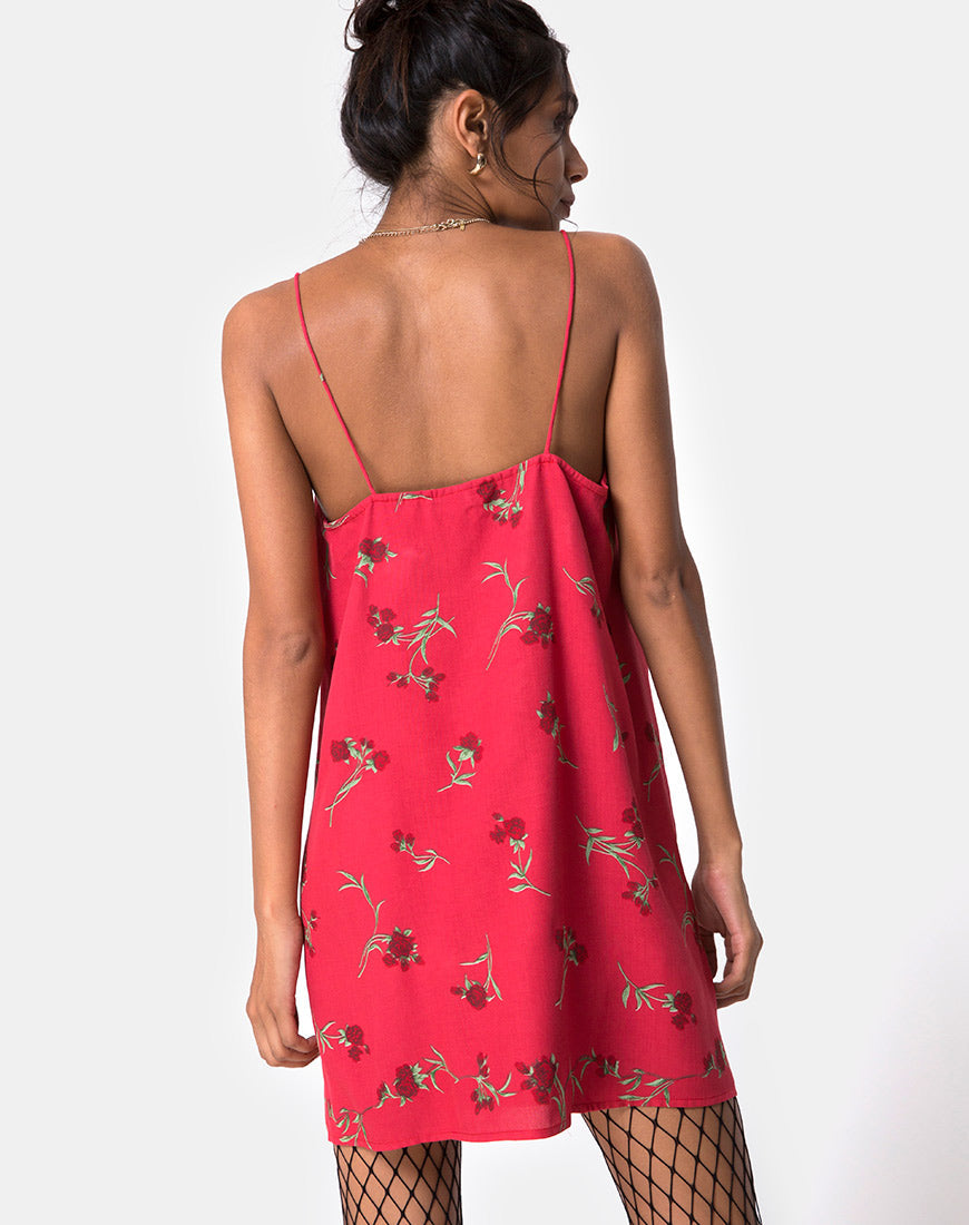 Image de Batista Slip Dress in Rouge Rose Pink