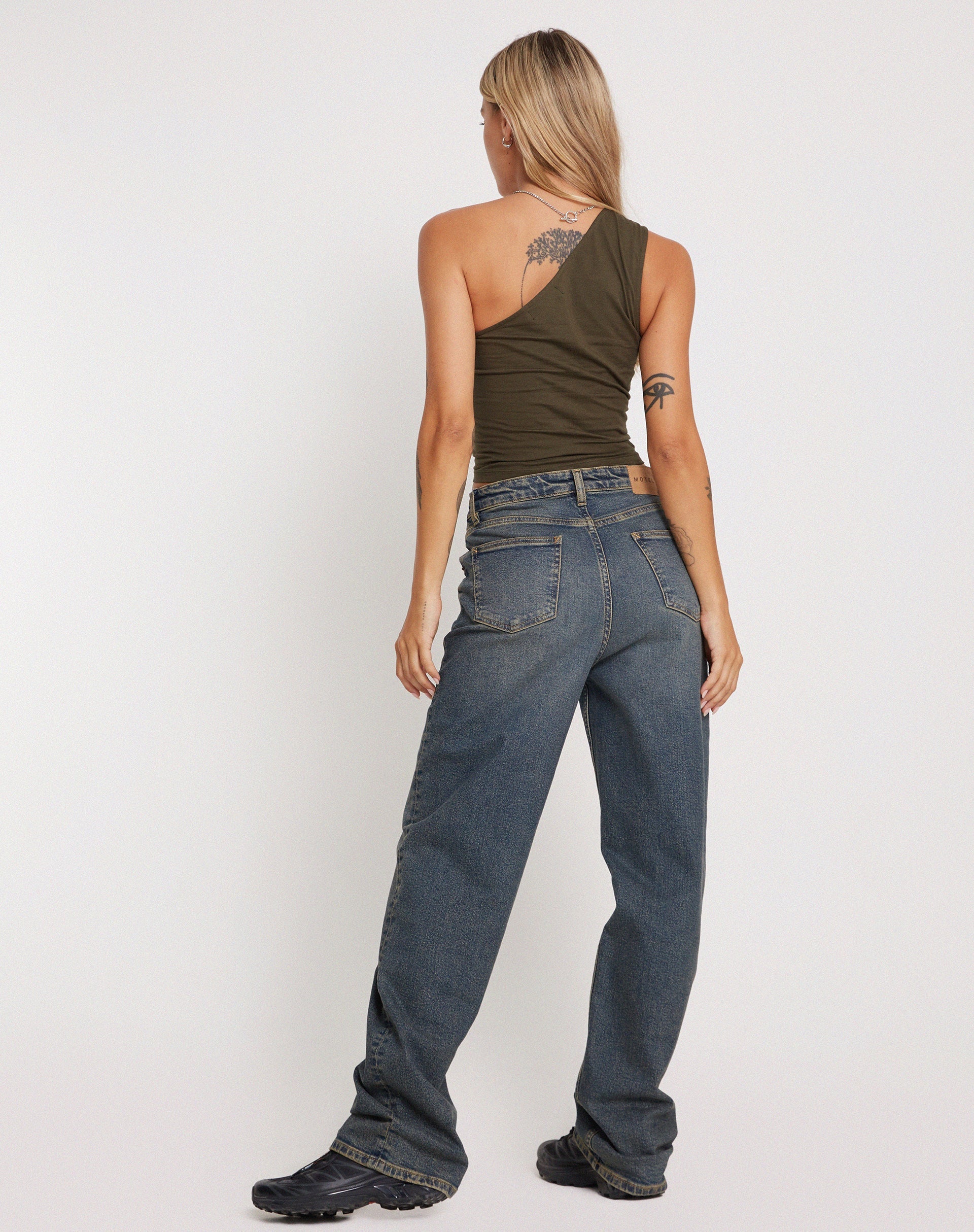 Image de Bay One Shoulder Top in Olive
